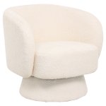 ARMCHAIR ECRU BOUCLE FABRIC 78x81x77Hcm