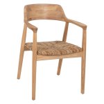 SESSEL KINGSLEY SUNGKAI HOLZ & STROH MATT IN NATÜRLICHER FARBE 57,5x54x80Hcm