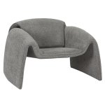 SESSEL GRAUER STOFF-METALLGESTELL 100x83x66Hcm