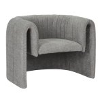 SESSEL METALLGESTELL-GRAUER STOFF 92x74x69Hcm