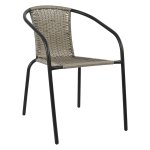 STUHL GRAU METALLIC MIT GEWEBE