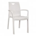 SESSEL AUS RATTAN POLYPROPYLEN IN WEISSER FARBE 58.5X53X88Y cm