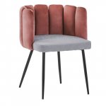 Cocktail chair Payton in rosé and gray