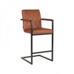 Moderner Barhocker "Denmark" in Cognac