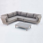 Ecksofa "LEON" corner set Capuccino farbton