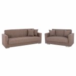 WOHNZIMMER-SET "CARYLON" IN BEIGE 2 STÜCK