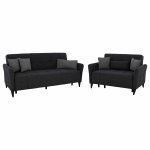 WOHNZIMMER-SET "GALILEO" 2 STÜCK GRAU