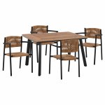 ΣΕΤ ΤΡΑΠΕΖΑΡΙΑ 5ΤΜΧ ΜΕ ΤΡΑΠΕΖΙ POLYWOOD 120Χ80 & ΠΟΛΥΘΡΟΝΕΣ ΑΝΘΡΑΚΙ