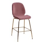 Barhocker NORA mit Samtstoff in Rosé