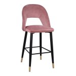 Barhocker HARPER mit Samtstoff in Rosé