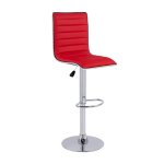 Moderner Barhocker Nexus mit rotem Kunstlederbezug