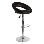 Barhocker Rea mit edlem design in schwarz und chromgestell