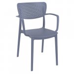 Outdoor Sessel "Loft" aus Polypropylen in grau 53x82x45x54cm