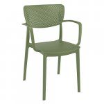 Outdoor Sessel "Loft" aus Polypropylen in olivgrün 53x82x45x54cm