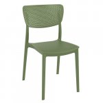 Outdoor Stuhl "Lucy" aus Polypropylen in olivgrün 53x82x45x45 cm