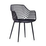 "Susan" Sessel aus Polypropyle und Metall in schwarz