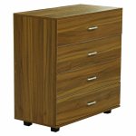 MELAMIN-SCHUBLADEN MIT 4 WALNER-SCHUBLADEN 80x40x83cm.