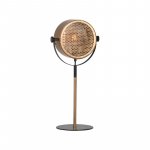 Table lamp Muse 20x20x60 cm Antique gold metal l Black metal