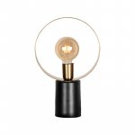 Table lamp Ray 26x10x40 cm antique gold metal l black metal