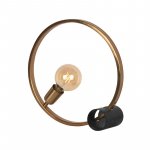 Table lamp ring 38x12x38 cm Antique gold metal l Black metal