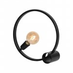 Table lamp ring 38x12x38 cm Black metal