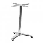 Outdoor Tischuntergestell "Roma 3" aus Aluminium 72cm Höhe Farbe: Silber eloxiert