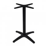 Outdoor Tischuntergestell "Roma 4" aus Aluminium 72cm Höhe in schwarz