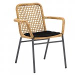Outdoor Sessel "Atrope" aus Seilgeflecht und Aluminium in natürlichem beige
