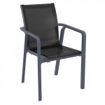 Aluminum armchair "Lace" in grey