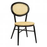Outdoor chair "Alec" aluminum in black and beige