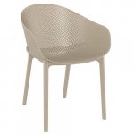 Outdoor Sessel "Sky" aus Polypropylen in taupe 61x81x45x55cm