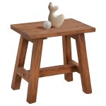 BEISTELLTISCH/HOCKER MAHAGONIHOLZ IN NATÜRLICHER FARBE 49,5x24,5x45,5cm