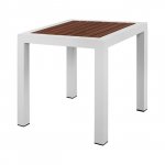 Aluminiumtisch  in weißem Farbton mit POLYWOOD-Oberfläche