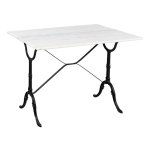 Komplett-Tisch aus Gusseisen mit Marmoroberfläche 100x60x72 cm
