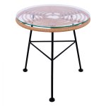 Moderner Tisch „Allegra I“ in Beige Schwarz
