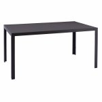 Metall rechteckiger Tisch in grau mit grauem Glas 150X90Χ75cm