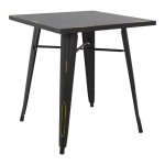 Metallischer Tisch in schwarzer patina farbe 70x70x76cm