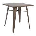 Metallischer Tisch in Rusty Farbe 70x70x76cm
