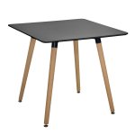 Kleiner Esstisch mit modernem Design in schwarz