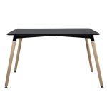 Rechteckiger schwarzer Tisch 120x80x73H cm