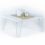 WOHNZIMMERTISCH SILLIA WEISS 60x60x29 cm.