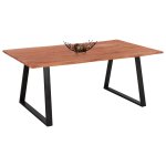Tisch aus massivem Akazienholz  200x100x77Y cm | Baumstamm Möbel