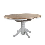 Country Style Holztisch Weiß 106(+40) x 78 cm