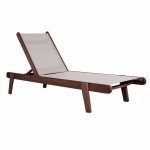 Professionelle Strandliege aus massivem Buchenholz in Nussbaumton