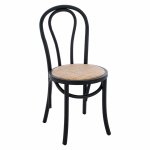 WIENER RESTAURANTSTUHL AUS BUCHENHOLZ IN SCHWARZ 40x40x87 cm